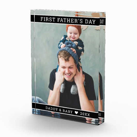 Moderne eerste Vaderdag nieuwe Baby Foto blok vade (Rechts)