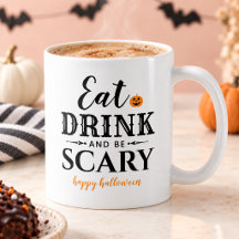 Moderne Eet, Drink en Wees Bang Gelukkig Halloween