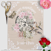 Moderne  efemere filigraan bloemenneutraal tissuepapier