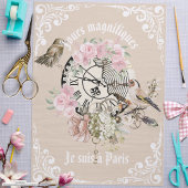 Moderne  efemere filigraan bloemenneutraal tissuepapier