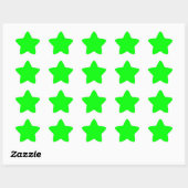Moderne effen kleur Blank limoengroen Ster Sticker (Vel)