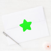 Moderne effen kleur Blank limoengroen Ster Sticker (Envelop)