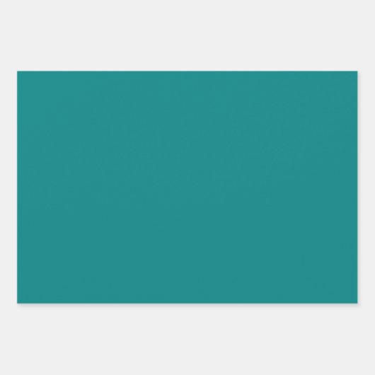 Moderne Effen Kleur Blauwgroen Blauw Groen Mat Cad Inpakpapier Vel (Voorkant 2)