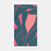 Moderne effen roze papieren gastenhanddoeken