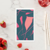 Moderne effen roze papieren gastenhanddoeken servet (Insitu)