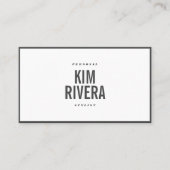 Moderne effen witte stylist minimalistische profes visitekaartje (Voorkant)