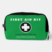 Moderne EHBO Green Cross Medische Veiligheid Reize Toilettasje (Voorkant)