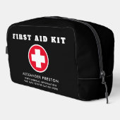 Moderne EHBO Zwart Rode Kruis Medische Reizen Toilettasje (Rechterhoek)