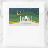 Moderne Eid Mubarak Papier Snijmoskee - Sticker (Tas)