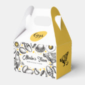 Moderne Eieren Illustratie Karton Verpakkingsdoos  Bedankdoosjes (Achterkant)