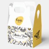 Moderne Eieren Illustratie Karton Verpakkingsdoos  Bedankdoosjes (Geopend)