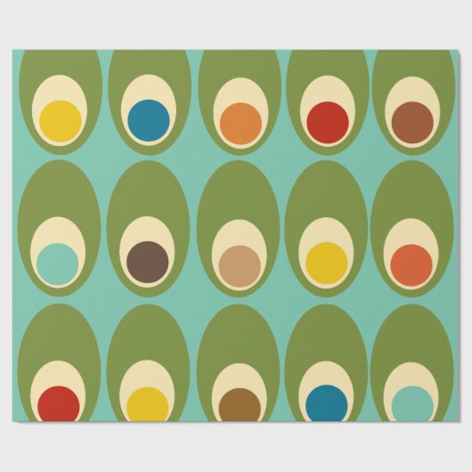 Moderne eieren uit de middenklasse cadeaupapier (Vlak)