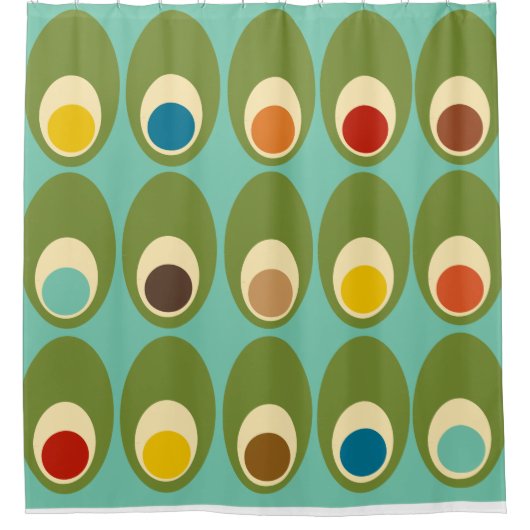 Moderne eieren uit de middenklasse douchegordijn (Voorkant)