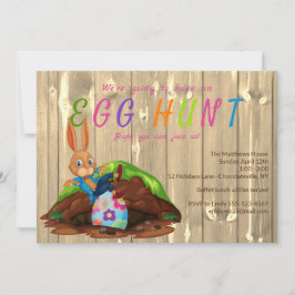 Moderne eierjacht Paashaas Konijn Custom Kaart