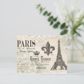 moderne  Eiffeltoren Briefkaart (Staand voorkant)