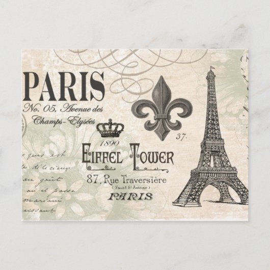 moderne  Eiffeltoren Briefkaart (Voorkant)
