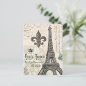 moderne  Eiffeltoren Briefkaart (Staand voorkant)