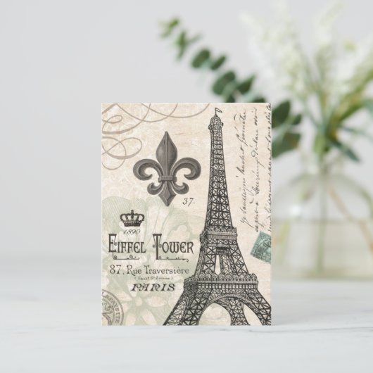 moderne Eiffeltoren Briefkaart (Staand voorkant)