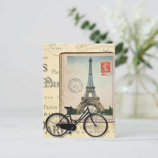 Moderne  Eiffeltoren, Briefkaart voor collage (Staand voorkant)