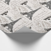 moderne  Eiffeltoren Cadeaupapier (Hoek)