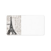 moderne Eiffeltoren Etiket (Voorkant)