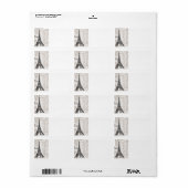 moderne Eiffeltoren Etiket (Full Sheet)
