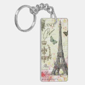 moderne  eiffeltoren in frankrijk sleutelhanger (Voorkant Links)