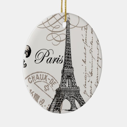 moderne  Eiffeltoren Keramisch Ornament (Rechts)
