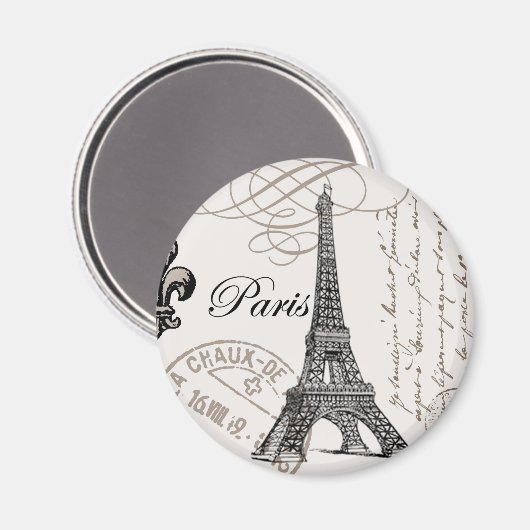 moderne  Eiffeltoren Magneet (Voorkant / Achterkant)