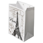 moderne  Eiffeltoren Medium Cadeauzakje (Achterkant Gekanteld)
