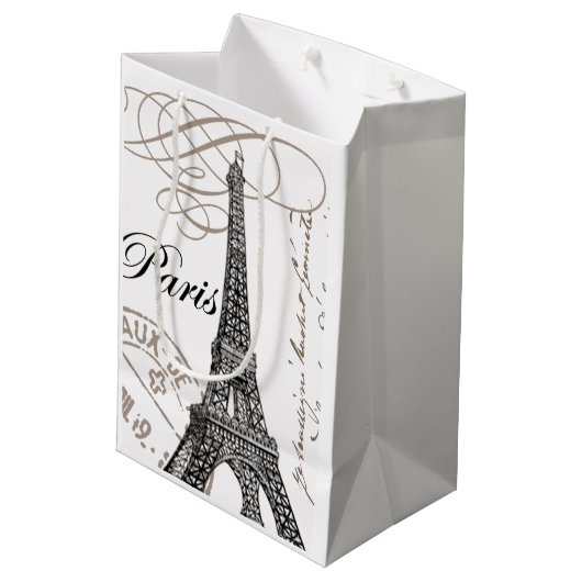 moderne  Eiffeltoren Medium Cadeauzakje (Achterkant Gekanteld)