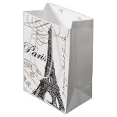 moderne  Eiffeltoren Medium Cadeauzakje (Voorkant Gekanteld)