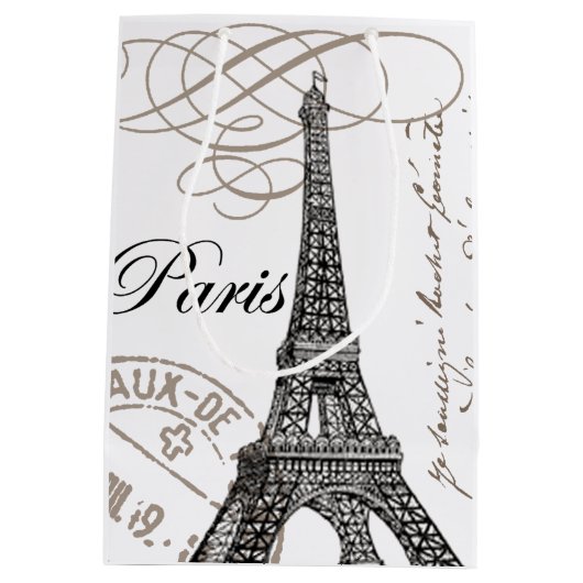 moderne  Eiffeltoren Medium Cadeauzakje (Achterkant)