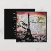 Moderne  Eiffeltoren Parijs vrijgezellenfeest Kaart (Voorkant / Achterkant)