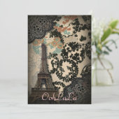 Moderne  Eiffeltoren Parijs vrijgezellenfeest Kaart (Staand voorkant)