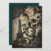 Moderne  Eiffeltoren Parijs vrijgezellenfeest Kaart (Voorkant / Achterkant)