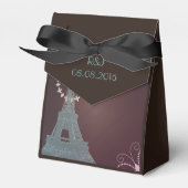 Moderne Eiffeltoren  Paris bruiloft Bedankdoosjes (Voorkant Zijde)