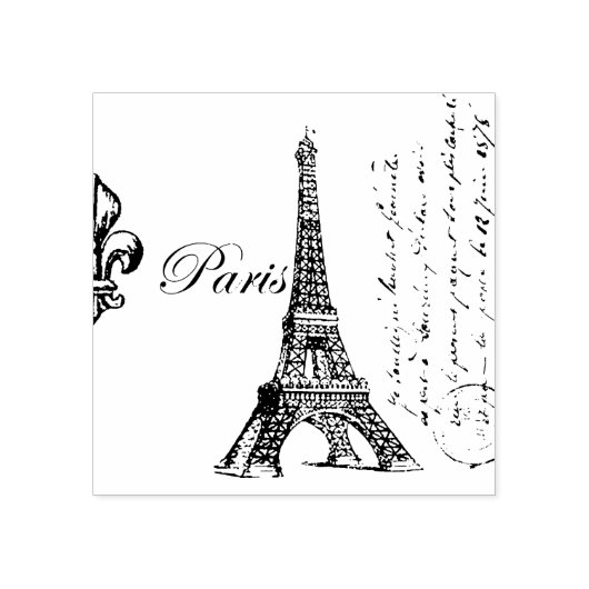 MODERNE  EIFFELTOREN RUBBERSTEMPEL (Afrduk)