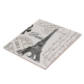 moderne  Eiffeltoren Tegeltje (Zijkant)