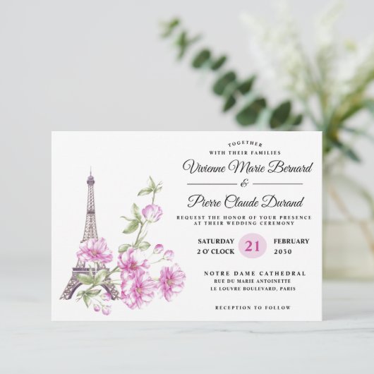 Moderne Eiffeltoren voor elastische bestemmingen Kaart (Staand voorkant)