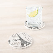 moderne Eiffeltoren Zandsteen Onderzetter (Zijkant)