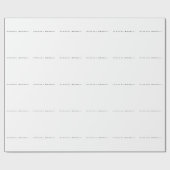 Moderne Eigen Naam Professionele Minimalistische V Cadeaupapier (Vlak)