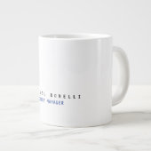 Moderne Eigen Naam Professionele Minimalistische V Grote Koffiekop (Voorkant rechts)