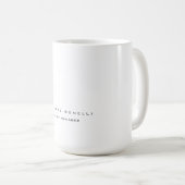 Moderne Eigen Naam Professionele Minimalistische V Koffiemok (Voorkant rechts)
