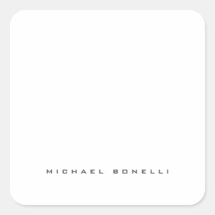 Moderne Eigen Naam Professionele Minimalistische V Vierkante Sticker