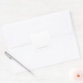 Moderne Eigen Naam Professionele Minimalistische V Vierkante Sticker (Envelop)