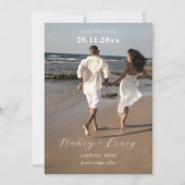 Moderne eigentijdse foto Bewaar de datum (Voorkant)