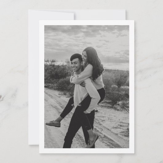 Moderne eigentijdse script Save the date Kaart (Achterkant)