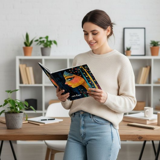 Moderne eigentijdse stijlvolle notitieboekje meisj notitieboek