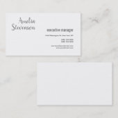 Moderne, eigentijdse vlakte visitekaartje (Voorkant / Achterkant)